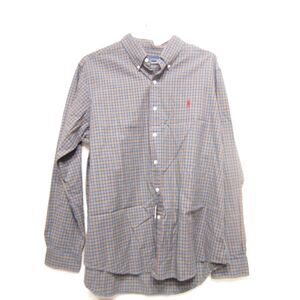 Ralph Lauren Mens Classic Blue/Olive Button Down Long Sleeve Shirt SIze XL NWT